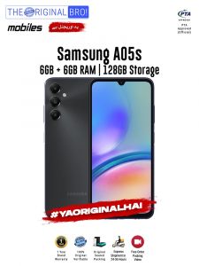 Samsung A05s - 6GB RAM - 128GB Storage - PTA Approved - 12 Months Warranty - Black - The Original Bro Mobiles - TOB36